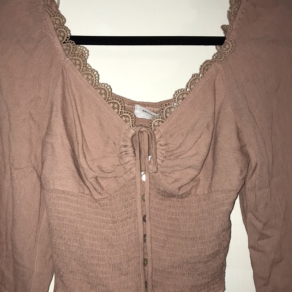 Nectar Clothing Long Sleeve Blush Top - Picture 4 of 9